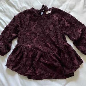 Textured babydoll top